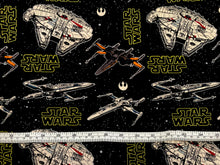 Load image into Gallery viewer, Star Wars Ship - 1 Yard Cut - Cotton Fabric