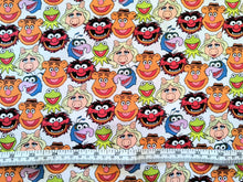 Load image into Gallery viewer, The Muppets Cast White Fabric - 1/2 Meter - Cotton Fabric