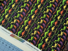 Load image into Gallery viewer, Dr. Seuss Halloween Characters- Black Fabric - 1/2 Meter - Cotton Fabric