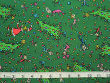 Load image into Gallery viewer, How the Grinch Stole Christmas 22569 Green Robert Kaufman - 1/2 Meter - Cotton Fabric