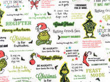Load image into Gallery viewer, How the Grinch Stole Christmas ADE-20280 223 White Robert Kaufman - 1/2 Meter - Cotton Fabric