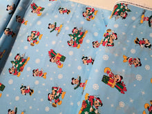 Load image into Gallery viewer, Disney - Mickey and Friends Christmas Day 71753 - Light Blue Fabric - 1/2 Meter - Cotton Fabric