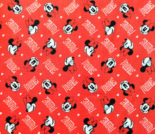 Load image into Gallery viewer, Minnie Tossed Face - Red Fabric - 1/2 Meter - Cotton Fabric