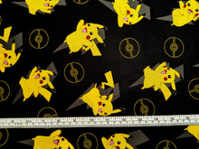 Load image into Gallery viewer, Pokemon 74564 Black - Robert Kaufman - 1/2 Meter - Cotton Fabric