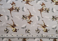 Load image into Gallery viewer, Bambi 72985 - Light Grey Fabric - 1/2 Meter - Cotton Fabric