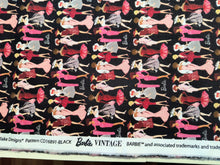 Load image into Gallery viewer, Barbie™ Vintage Fashion Black CD16891 - Black Fabric - 1/2 Meter - Cotton Fabric