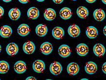 Load image into Gallery viewer, Dr. Seuss - Express Yourself #21475 - Black Fabric - 1/2 Meter - Cotton Fabric