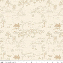 Load image into Gallery viewer, Winnie The Pooh Map C1700 - Cream Fabric - 1/2 Meter - Cotton Fabric