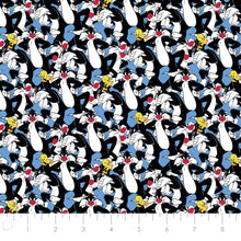 Load image into Gallery viewer, Looney Tunes II - Looney Tunes Sylvester & Tweety Fabric - 1/2 Meter - Cotton Fabric