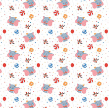 Load image into Gallery viewer, Disney - The Day of the Little World Collection - Circus Act - White Fabric - 1/2 Meter - Cotton Fabric