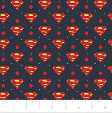 Load image into Gallery viewer, Young DC Jr Superman Logo 23421469 04 Fabric - 1/2 Meter - Cotton Fabric