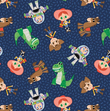 Load image into Gallery viewer, Toy Story Let's Play - Let's Play - Navy Fabric - 1/2 Meter - Cotton Fabric