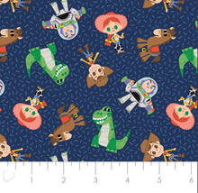 Load image into Gallery viewer, Toy Story Let's Play - Let's Play - Navy Fabric - 1/2 Meter - Cotton Fabric