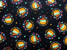 Load image into Gallery viewer, Mandalorian- Halloween Force Treats - Black Fabric - 1/2 Meter - Cotton Fabric