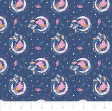 Load image into Gallery viewer, Peppa Pig - Peppa Moon Magic - Navy Fabric - 1/2 Meter - Cotton Fabric