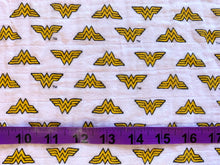 Load image into Gallery viewer, Wonder Woman Logo Fabric - 1/2 Meter - Swaddle Muslin