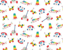 Load image into Gallery viewer, Fisher-Price C9762 White Fabric - 1/2 Meter - Cotton Fabric