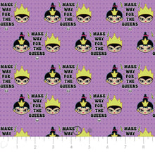 Load image into Gallery viewer, Disney Villains Kawaii Collection - Villainous Queens - Purple Fabric - 1/2 Meter - Cotton Fabric
