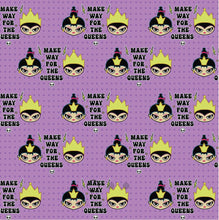 Load image into Gallery viewer, Disney Villains Kawaii Collection - Villainous Queens - Purple Fabric - 1/2 Meter - Cotton Fabric
