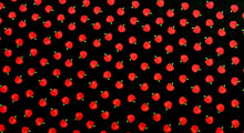 Load image into Gallery viewer, Back to School - Apples - Black Fabric - 1/2 Meter - Cotton Fabric
