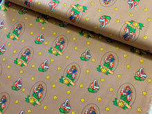 Load image into Gallery viewer, Nintendo Lucky Mario Fabric - 1/2 Meter - Cotton Fabric
