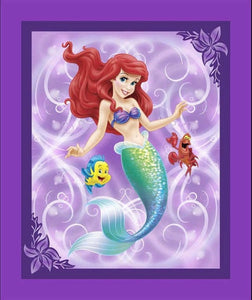 Ariel and Friends  Panel - Cotton Fabric