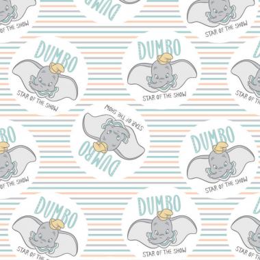 Dumbo 85160304 - White Fabric - 1/2 Meter - Cotton Fabric