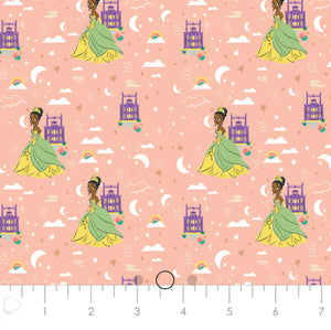 Disney Heart of a Princess Collection - Princess Tiana - Coral Fabric - 1/2 Meter - Cotton Fabric