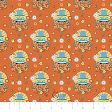 Load image into Gallery viewer, Scooby-Doo School Spirit Collection - SD School Mystery Machine - Orange Fabric - 1/2 Meter - Cotton Fabric
