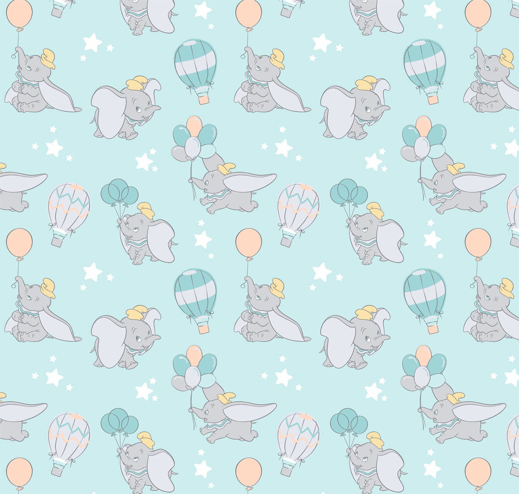 Dumbo 85160301 - Light Aqua Fabric - 1/2 Meter - Cotton Fabric