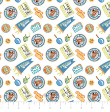 Load image into Gallery viewer, Scooby-Doo School Spirit Collection - SD Pennant Toss - White Fabric - 1/2 Meter - Cotton Fabric
