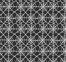 Load image into Gallery viewer, Hey Pumpkin Webs C16033 - Charcoal Fabric - 1/2 Meter - Cotton Fabric

