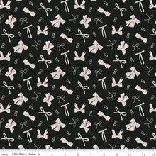 Load image into Gallery viewer, Barbie™ Vintage Bows C16893 - Black Fabric - 1/2 Meter - Cotton Fabric
