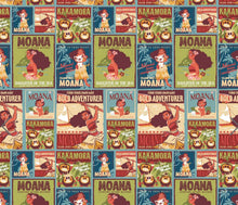 Load image into Gallery viewer, Moana Collection II - Adventure Frames - Multi Fabric - 1/2 Meter - Cotton Fabric
