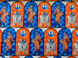 Star Wars Stain Glass - Multi Fabric - 1/2 Meter - Cotton Fabric