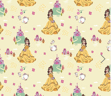 Load image into Gallery viewer, Disney Heart of a Princess Collection - Princess Belle - Yellow Fabric - 1/2 Meter - Cotton Fabric
