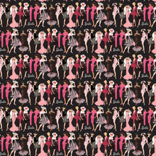 Load image into Gallery viewer, Barbie™ Vintage Fashion Black CD16891 - Black Fabric - 1/2 Meter - Cotton Fabric
