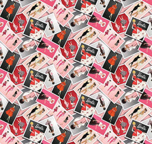 Load image into Gallery viewer, Barbie™ Vintage Photos CD16896 - Pink Fabric - 1/2 Meter - Cotton Fabric
