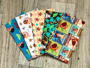 Moana 5 PCS Fat Quarter Bundle - Cotton Fabric