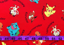 Load image into Gallery viewer, Pokemon Name 72015 Robert Kaufman - 1/2 Meter - Cotton Fabric
