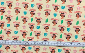 Moana Collection II - Toddler Moana - Cream Fabric - 1/2 Meter - Cotton Fabric