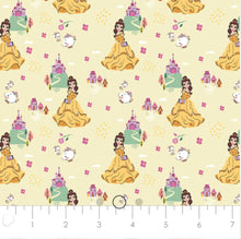 Load image into Gallery viewer, Disney Heart of a Princess Collection - Princess Belle - Yellow Fabric - 1/2 Meter - Cotton Fabric
