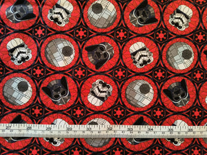 Star Wars Stain Glass - Red Fabric - 1/2 Meter - Cotton Fabric