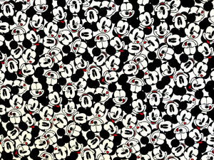 Mickey Mouse 85271001 White Fabric - 1/2 Meter - Cotton Fabric