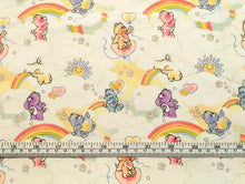 Load image into Gallery viewer, Care Bears - Sketch Art - Care Bears in the Clouds Multi Fabric - 1/2 Meter - Cotton Fabric
