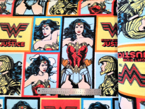 Wonder Woman Fleece Fabric - 1/2 Meter