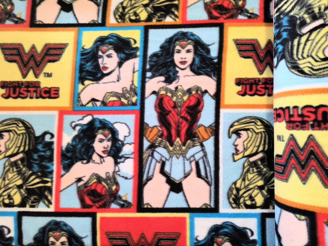 Wonder Woman Fleece Fabric - 1/2 Meter