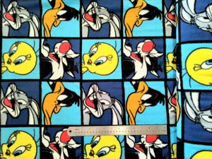 Looney Tunes Fleece Fabric - 1/2 Meter