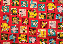 Load image into Gallery viewer, Holiday Pokemon Red - Robert Kaufman - 1/2 Meter - Cotton Fabric
