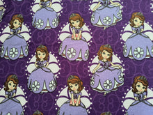 Load image into Gallery viewer, Princess Sophia Purple Flannel Fabric - 1/2 Meter
